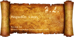 Hegedűs Leon névjegykártya